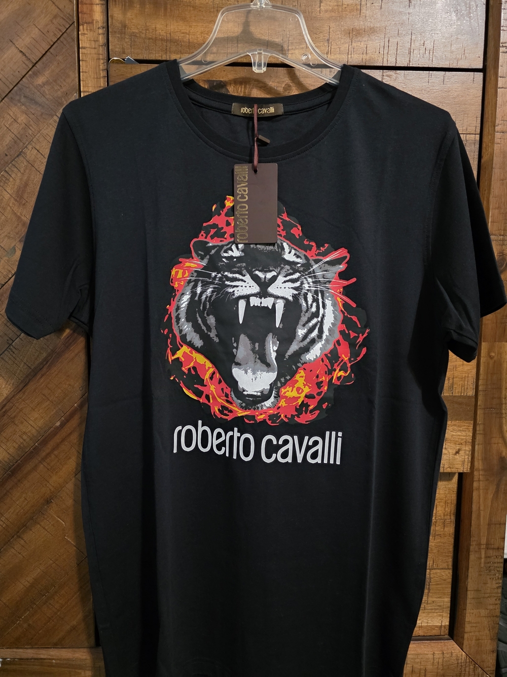 NWT! Roberto Cavalli Black T-shirt Size XL
